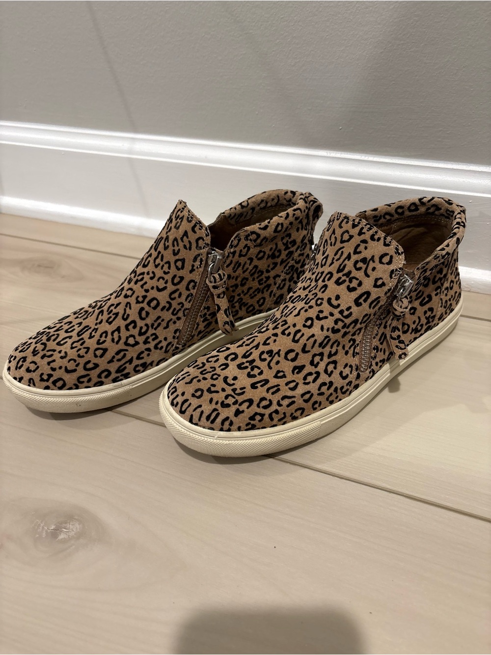 Giani Bini Leopard Print Slip-On Sneakers - Tan/Black - Picture 2 of 5